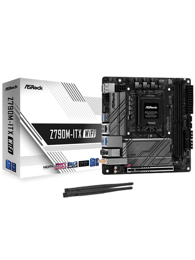 ASRock Z790M-ITX WIFI Moderkort - Intel Z790 - Intel LGA1700 socket - DDR5 RAM - Mini-ITX