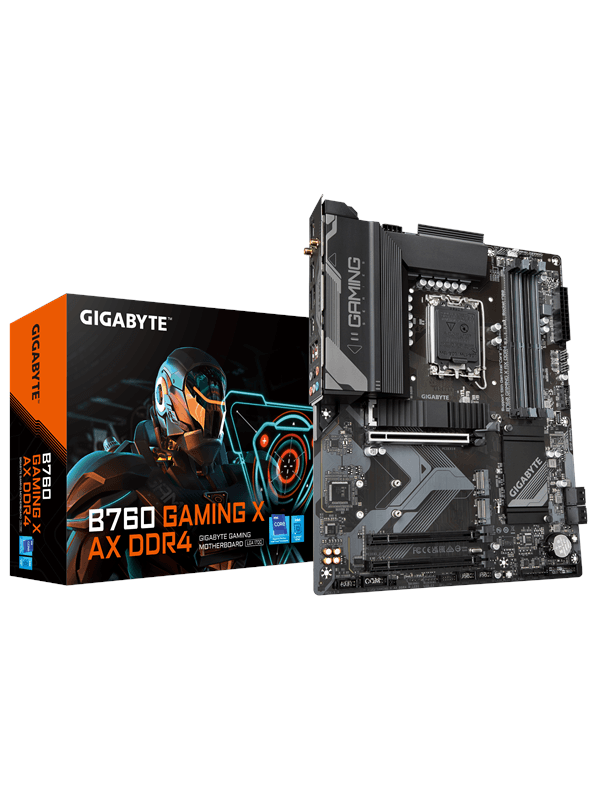 GIGABYTE B760 GAMING X AX DDR4 Moderkort - Intel B760 - Intel LGA1700 socket - DDR4 RAM - ATX