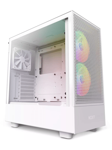 NZXT H5 Flow RGB - Matte White - Chassi - Miditower - Vit