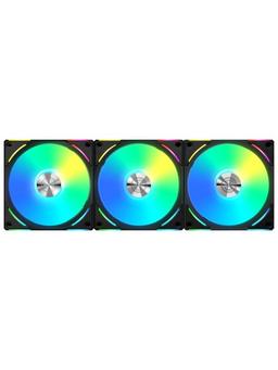 Lian Li UNI FAN AL120 V2 (3-pack) - Chassi fläkt - 120mm - Svart med RGB LED - 29 dBA