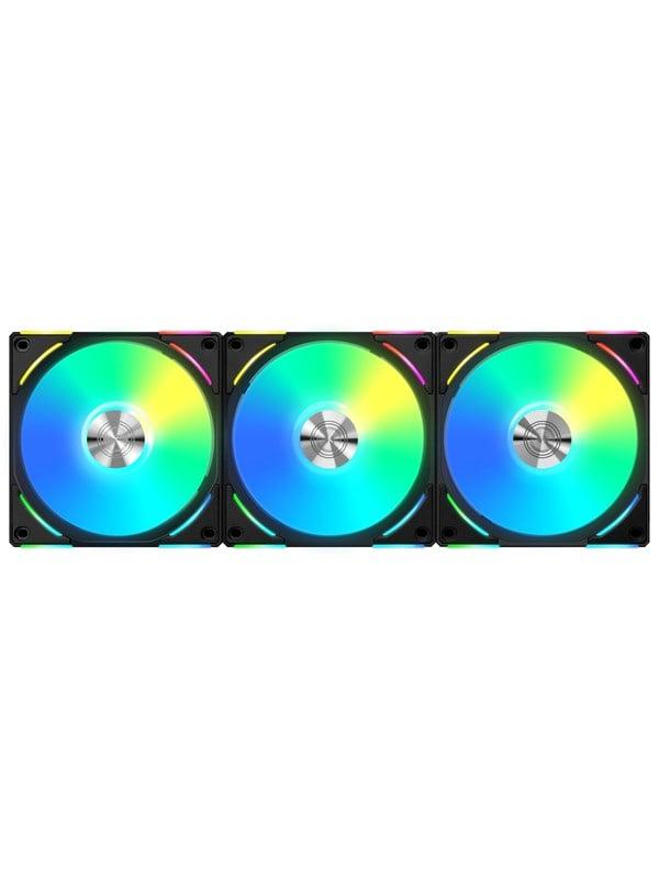 Lian Li UNI FAN AL120 V2 (3-pack) - Chassi fläkt - 120mm - Svart med RGB LED - 29 dBA