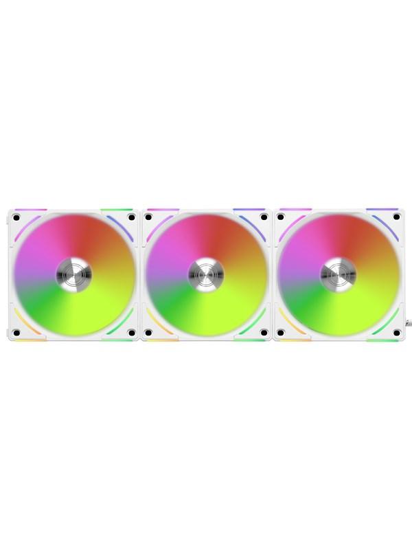 Lian Li UNI FAN AL120 V2 (3-pack) - Chassi fläkt - 120mm - Vit med RGB-ljus - 29 dBA