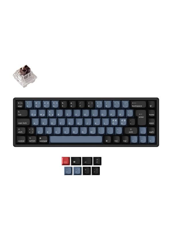 Keychron K6 Pro QMK/VIA Wireless - K Pro Brown - Gaming Keyboard - Utan numpad - Nordisk - Svart