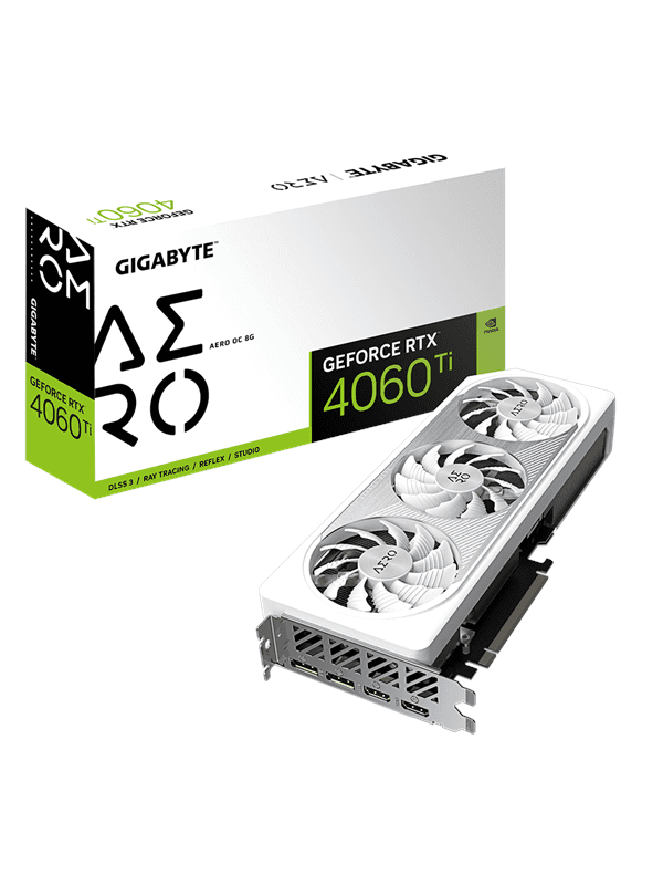 GIGABYTE GeForce RTX 4060 Ti AERO OC - 8GB GDDR6 RAM - Grafikkort