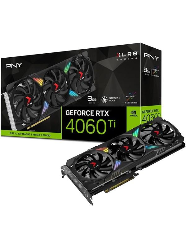 PNY GeForce RTX 4060 Ti XLR8 EPIC-X RGB Triple - 8GB GDDR6 RAM - Grafikkort