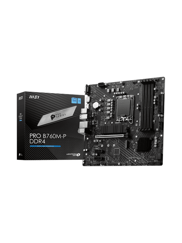 MSI PRO B760M-P DDR4 Moderkort - Intel B760 - Intel LGA1700 socket - DDR4 RAM - Micro-ATX