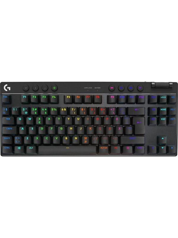 Logitech G PRO X TKL - Logitech GX Red (Linear) - Linear - Gaming Keyboard - Utan numpad - Nordisk - Svart