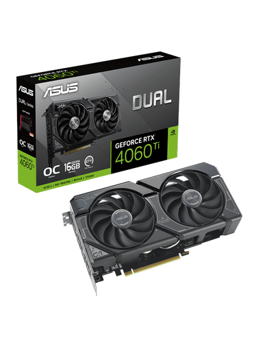 ASUS GeForce RTX 4060 Ti DUAL OC - 16GB GDDR6 RAM - Grafikkort