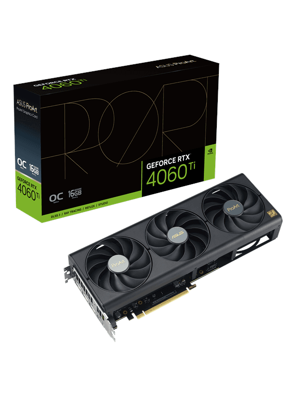 ASUS GeForce RTX 4060 Ti ProArt OC - 16GB GDDR6 RAM - Grafikkort