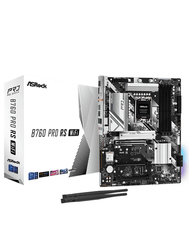 ASRock B760 PRO RS WIFI Moderkort - Intel B760 - Intel LGA1700 socket - DDR5 RAM - ATX