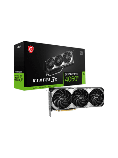 MSI GeForce RTX 4060 Ti VENTUS 3X OC - 16GB GDDR6 RAM - Grafikkort