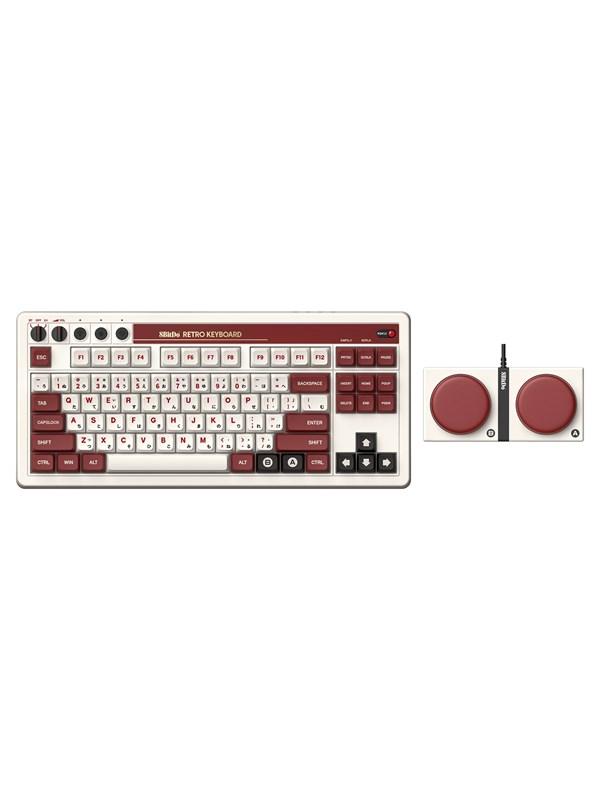 8BitDo Retro Mechanical Keyboard - Fami Edition - Tastatur & Numerisk set - Engelska - Storbritannien - Brun