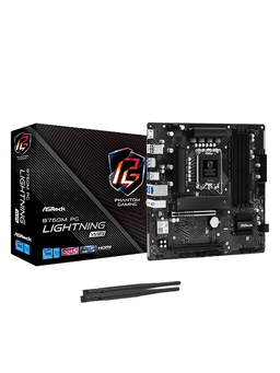 ASRock B760M PG LIGHTNING WIFI Moderkort - Intel B760 - Intel LGA1700 socket - DDR5 RAM - Micro-ATX