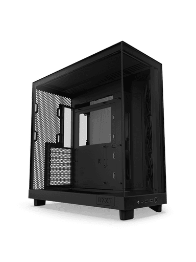 NZXT H6 Flow Compact Dual Chamber - Matte Black - Chassi - Miditower - Svart