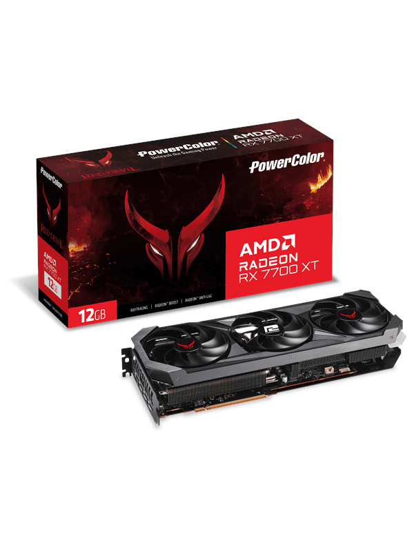 PowerColor Radeon RX 7700 XT Red Devil - 12GB GDDR6 RAM - Grafikkort