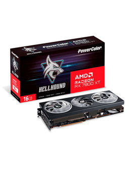 PowerColor Radeon RX 7800 XT Hellhound OC - 16GB GDDR6 RAM - Grafikkort