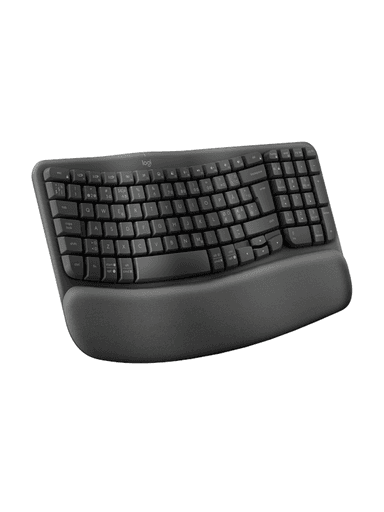 Logitech Wave Keys - Graphite - ND - Ergonomiskt tangentbord - Nordisk - Svart