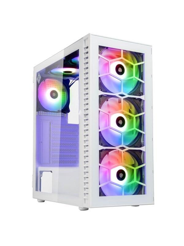 Kolink Observatory HF Glass ARGB Midi Tower Case - white - Chassi - Desktop - Vit