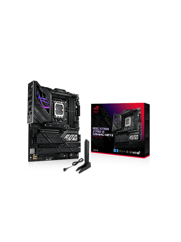 ASUS ROG STRIX Z790-E GAMING WIFI II Moderkort - Intel Z790 - Intel LGA1700 socket - DDR5 RAM - ATX