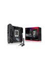 ASUS ROG STRIX B760-I GAMING WIFI - Moderkort - mini ITX - LGA1700-uttag - B760 Chipuppsättning - USB 3.2 Gen 1, USB-C 3.2 Gen 1, USB-C 3.2 Gen 2x2, USB-C 3.2 Gen2 - 2.5 Gigabit LAN, Wi-Fi, Bluetooth - inbyggda grafiken (CPU krävs) - HD-ljud (8 kanaler)