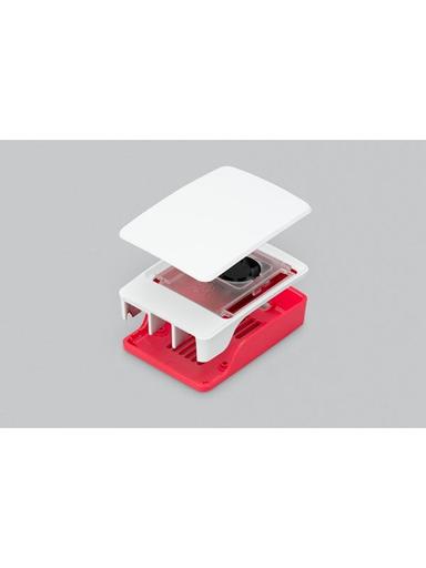 Raspberry Pi 5 Case - Red/White - Chassi - Raspberry Pi - Vit