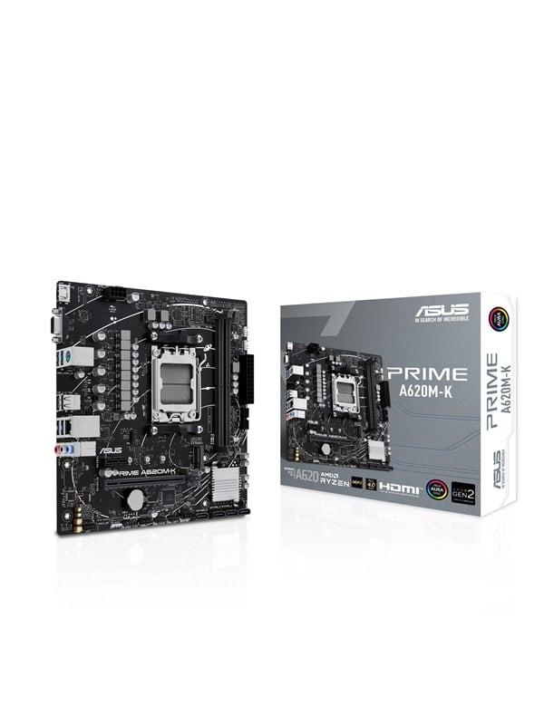 ASUS PRIME A620M-K Moderkort - AMD A620 - AMD AM5 socket - DDR5 RAM - Micro-ATX