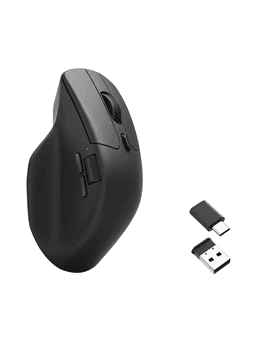 Keychron M6 Wireless - Svart - Ergonomisk mus - Optic - 5 knappar - Svart