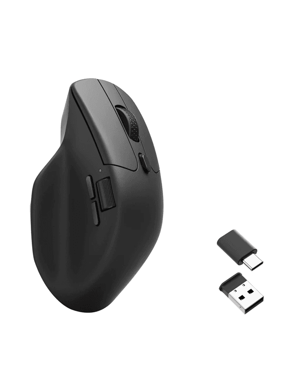 Keychron M6 Wireless - Svart - Ergonomisk mus - Optic - 5 knappar - Svart