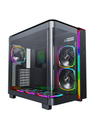 MONTECH KING 95 PRO Midi-Tower Tempered Glass ARGB - schwarz - Gut ausgestatteter Midi-Tower - Vorderseite und Seitenteil aus Tempered Glass - linkes Seitenteil und Deckel mit Lüftungsschlitzen - 6x 140er-ARGB-PWM-Lüfter vorinstalliert - GPU-Länge von bis