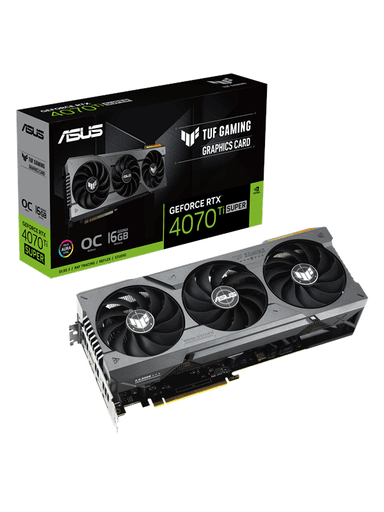 ASUS GeForce RTX 4070 Ti SUPER TUF OC - 16GB GDDR6X RAM - Grafikkort