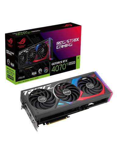 ASUS GeForce RTX 4070 Ti SUPER ROG STRIX - 16GB GDDR6X RAM - Grafikkort