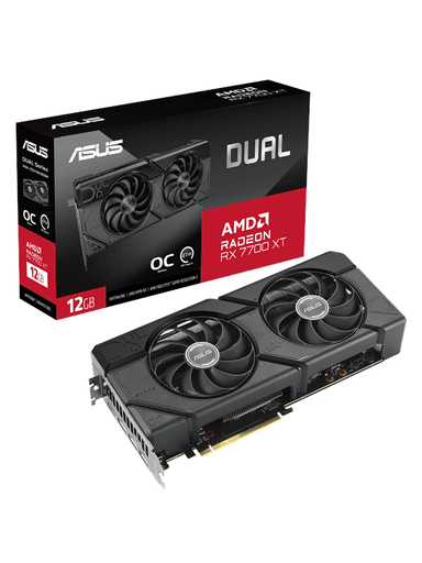 ASUS Radeon RX 7700 XT DUAL OC - 12GB GDDR6 RAM - Grafikkort