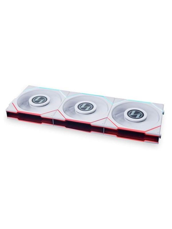 Lian Li UNI FAN TL LCD 120 (3-pack) - Chassi fläkt - 120mm - Vit med RGB-ljus - 27 dBA