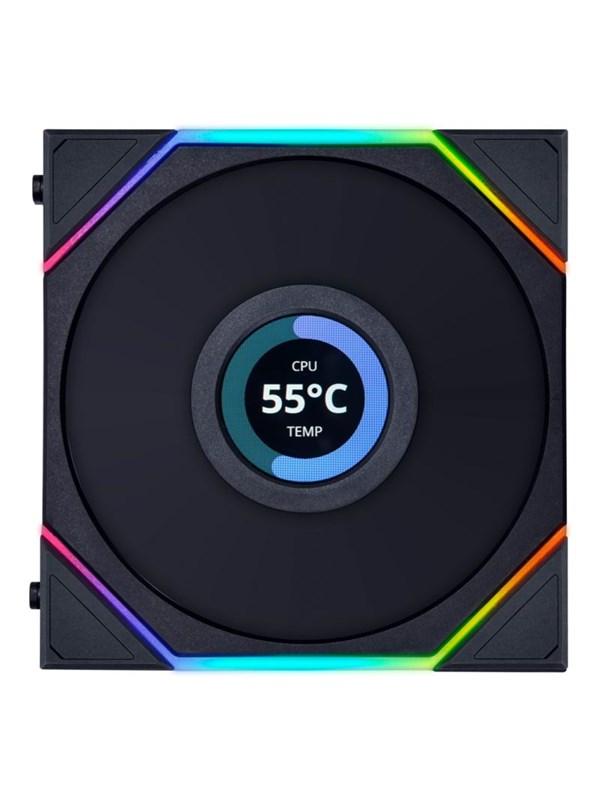 Lian Li UNI FAN TL LCD 120 Reverse Blade - Chassi fläkt - 120mm - Svart med RGB LED - 31 dBA