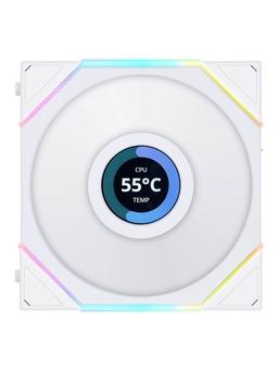 Lian Li UNI FAN TL LCD 120 Reverse Blade - Chassi fläkt - 120mm - Vit med RGB-ljus - 31 dBA