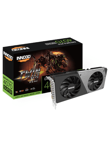 Inno3D GeForce RTX 4070 SUPER Twin X2 - 12GB GDDR6X RAM - Grafikkort