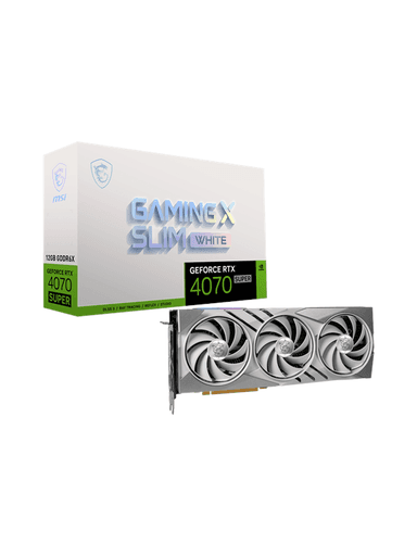 MSI GeForce RTX 4070 SUPER GAMING X SLIM WHITE - 12GB GDDR6X RAM - Grafikkort