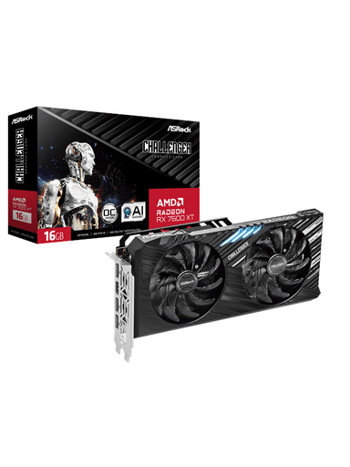 ASRock Radeon RX 7600 XT Challenger OC - 16GB GDDR6 RAM - Grafikkort