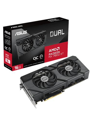 ASUS Radeon RX 7800 XT DUAL OC - 16GB GDDR6 RAM - Grafikkort