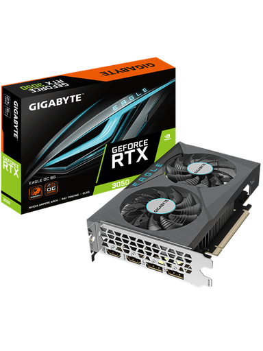 GIGABYTE GeForce RTX 3050 EAGLE OC - 6GB GDDR6 RAM - Grafikkort