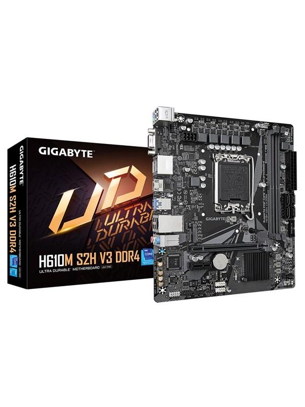 GIGABYTE H610M S2H V3 DDR4 Moderkort - Intel H610 - Intel LGA1700 socket - DDR4 RAM - Micro-ATX