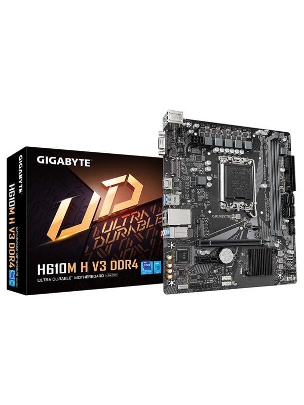 GIGABYTE H610M H V3 DDR4 Moderkort - Intel H610 - Intel LGA1700 socket - DDR4 RAM - Micro-ATX