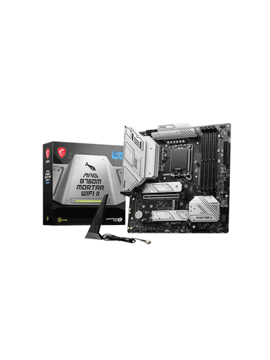 MSI MAG B760M MORTAR WIFI II Moderkort - Intel B760 - Intel LGA1700 socket - DDR5 RAM - Micro-ATX