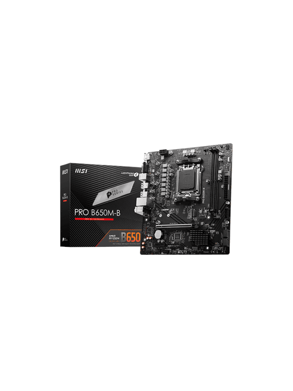 MSI PRO B650M-B Moderkort - AMD B650 - AMD AM5 socket - DDR5 RAM - Micro-ATX