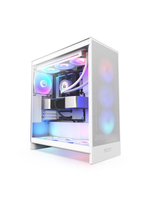 NZXT H7 Flow RGB (2024) - All White - Chassi - Miditower - Vit