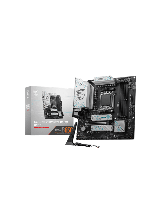 MSI B650M GAMING PLUS WIFI Moderkort - AMD B650 - AMD AM5 socket - DDR5 RAM - Micro-ATX