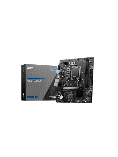 MSI PRO H610M-E Moderkort - Intel H610 - Intel LGA1700 socket - DDR5 RAM - Micro-ATX