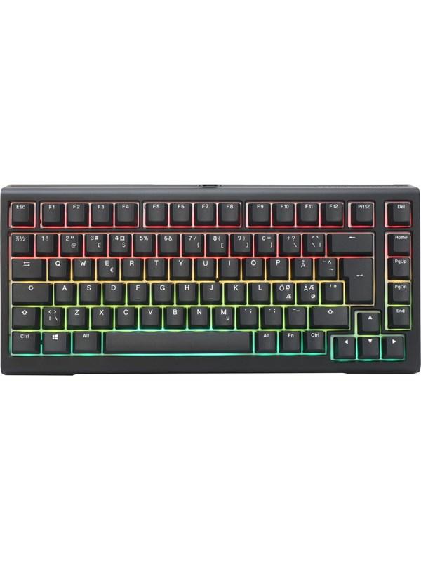 Ducky Tinker75 - Ergonomiskt tangentbord - Nordisk - Svart