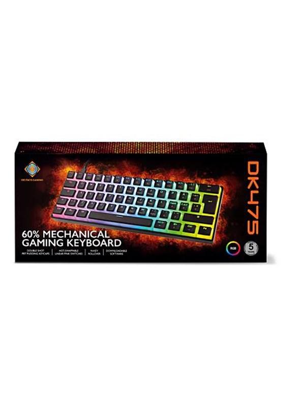 Deltaco DK475 Mechanical 60% Keyboard Pudding Keycaps Ho - Gaming Tangentbord - Svart