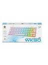 Deltaco Mech 60% Keyboard Pudding Keycaps Hot swap RGB - Gaming Tangentbord - Vit